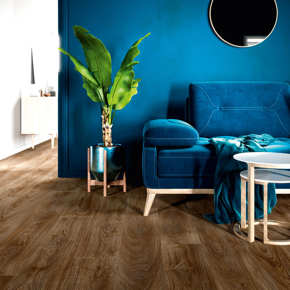 Moduleo – woonkamervloer - luxueuze pvc vloeren - juweeltinten – donker eik – houten vloeren